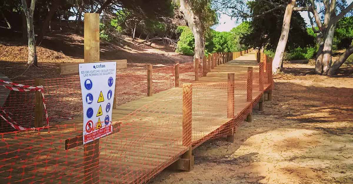 La construcción del nuevo Paseo Peatonal entre Las Redes y Vistahermosa va cogiendo forma