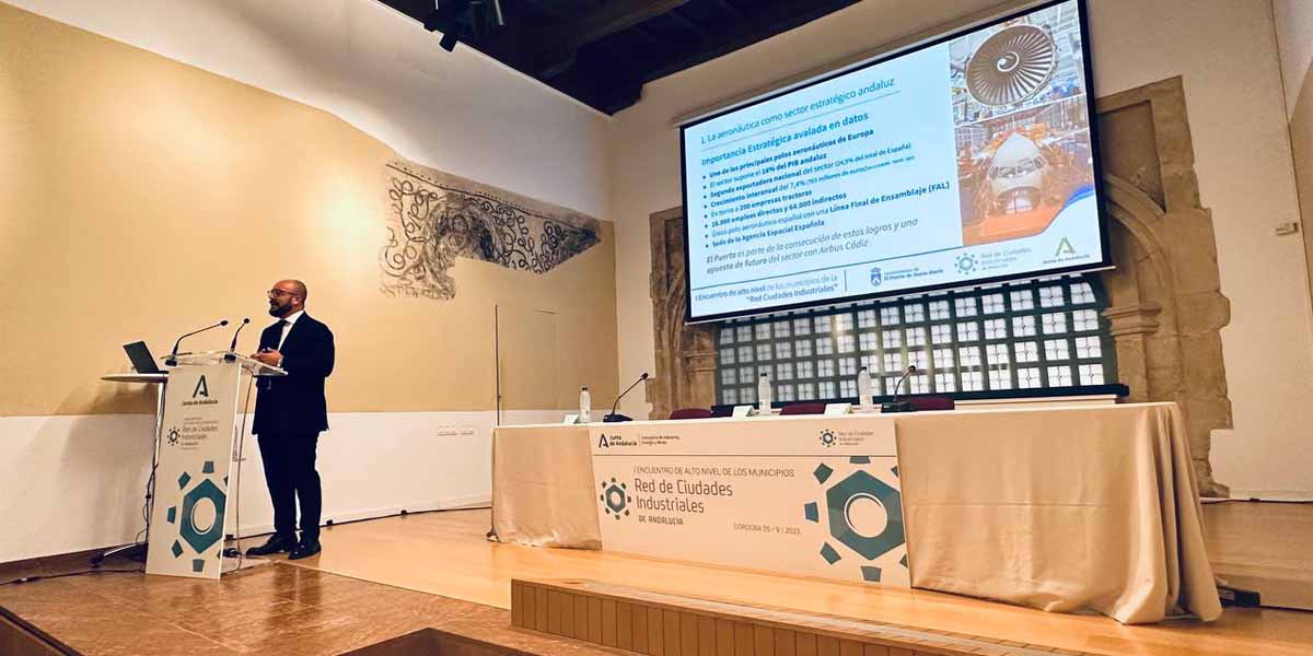 Beardo presenta ante la “Red de Ciudades Industriales” al sector aeronáutico de El Puerto como referente