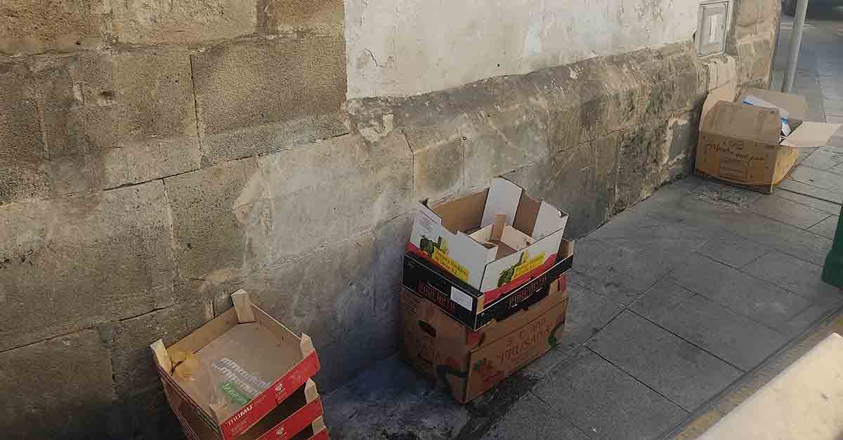 Vox insiste en que el servicio de recogida de cartón puerta a puerta no se está llevando a cabo