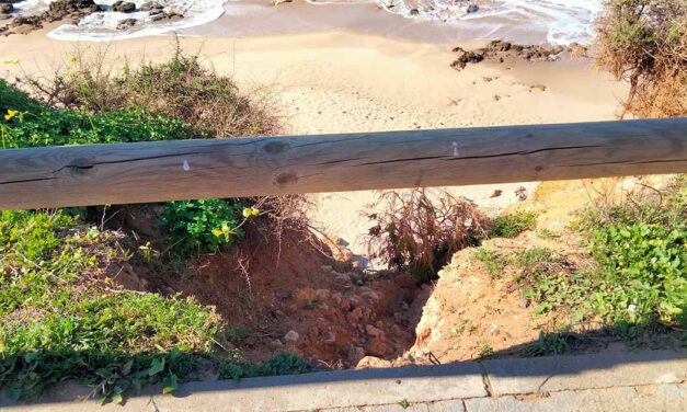 Vox El Puerto alerta del peligro de derrumbe de un tramo del paseo de la Calita