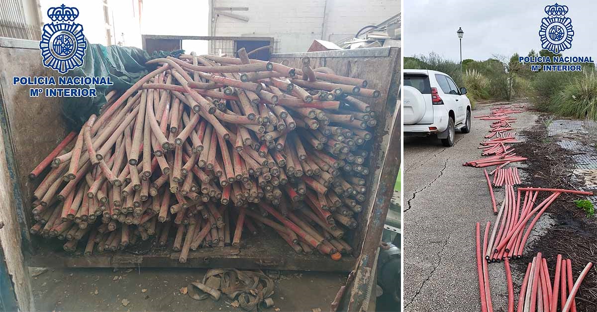 Cinco detenidos en El Puerto por robar 9.193 kilogramos de cable de cobre valorados en más de 90.000 euros