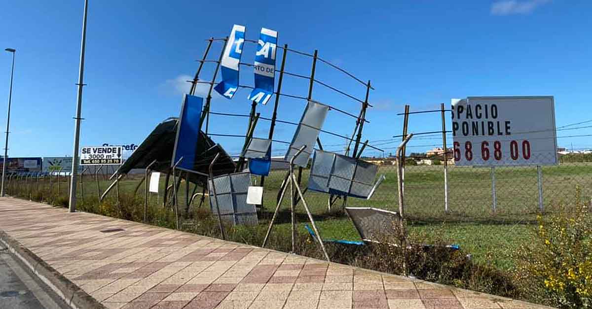 Un tornado provoca distintos daños materiales en El Puerto