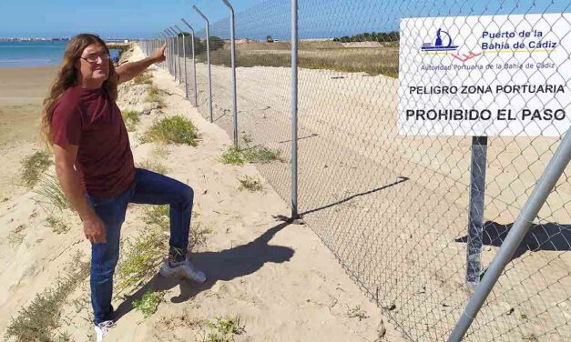 Unión Portuense denuncia que el vallado del espigón de Valdelagrana no tiene licencia
