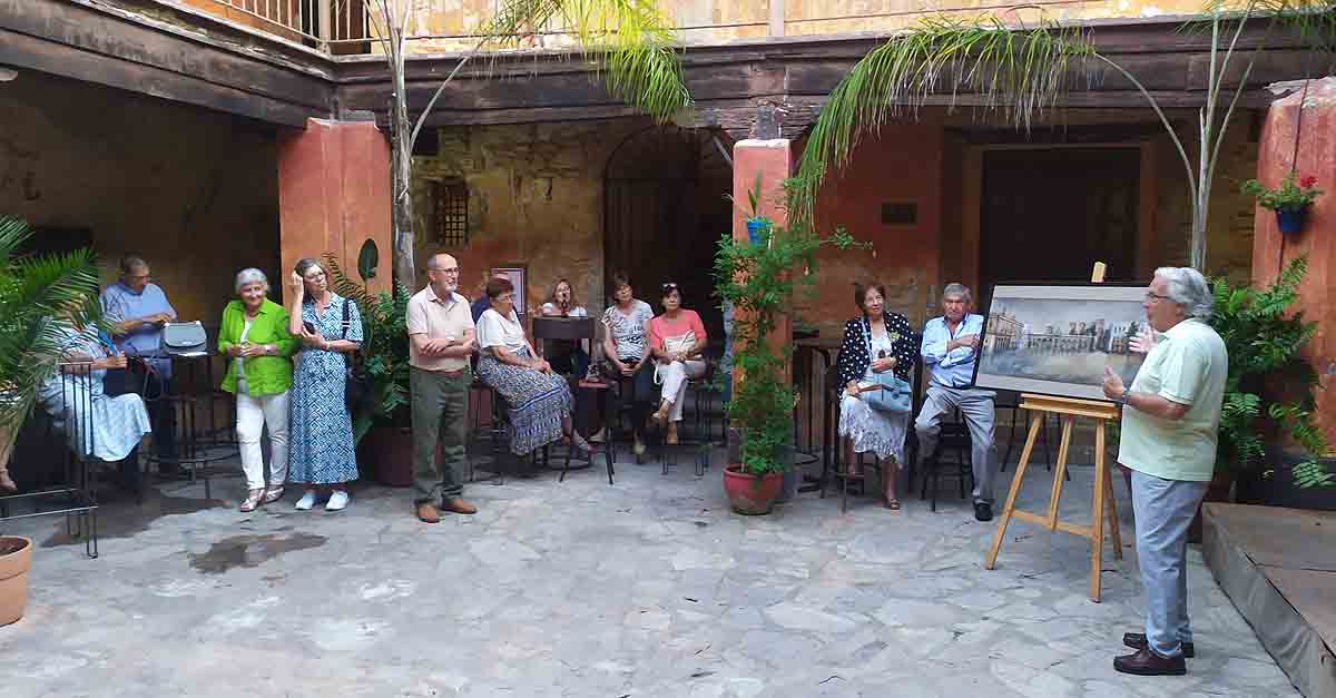 Inaugurada la exposición del pintor Juan Ariza, Plaza de la Pescadería "Sueño versus realidad"