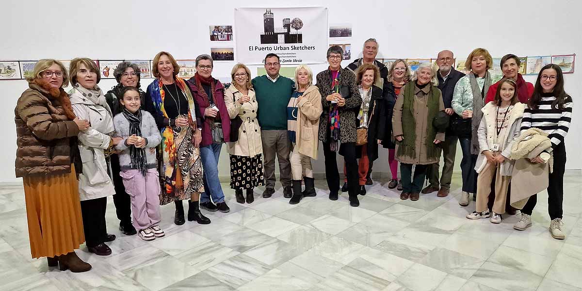 El Centro Cultural Alfonso X acoge "El Puerto en vivo", la visión de la ciudad de los Urban Sketchers