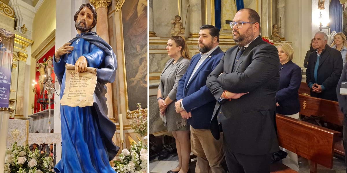 Bello acompaña a las Comendadoras del Espíritu Santo en la bendición de la imagen y exaltación de virtudes de su fundador