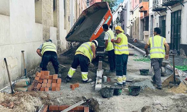 La construcción del itinerario entre el casco bodeguero y la zona peatonal, al 20% de su ejecución