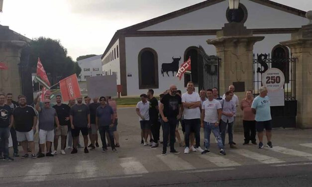 Los trabajadores de Osborne y Caballero, en huelga por el convenio de la viña