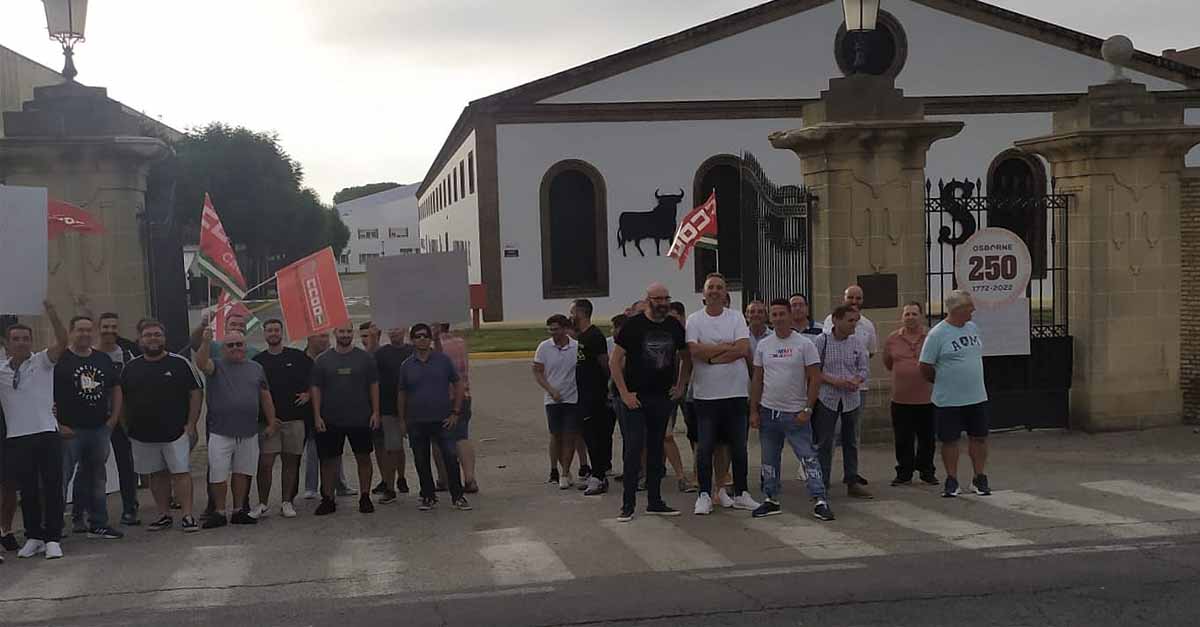 Los trabajadores de Osborne y Caballero, en huelga por el convenio de la viña