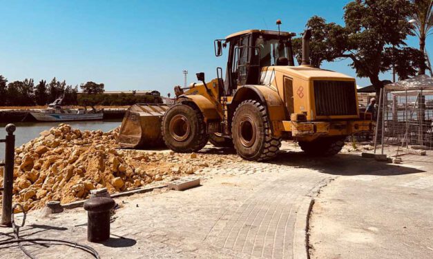 Se retoman las obras de construcción de la nueva Pasarela Peatonal de El Puerto sobre el Guadalete