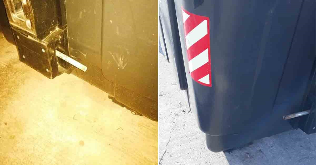 El vandalismo se ceba con el robo de los pedales de los contenedores de basura