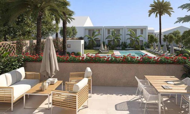 Primera piedra de la construcción de “Los Jardines de Albareda”, que recupera el Palacio de Winthuyssen