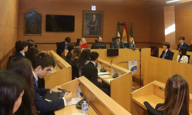 El salón de plenos del Ayuntamiento se transforma en un Parlamento Europeo para dar voz a los jóvenes