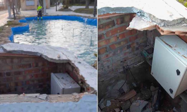 Vándalos destrozan la fuente del paseo marítimo de La Puntilla