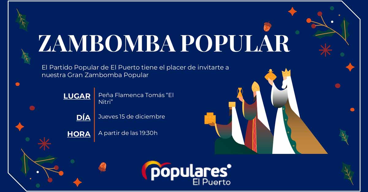El PP de El Puerto recupera esta Navidad su tradicional zambomba