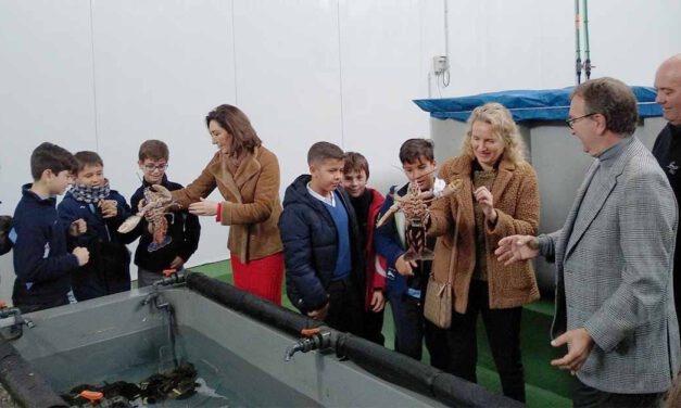 Escolares portuenses conocen el proceso de comercialización del marisco