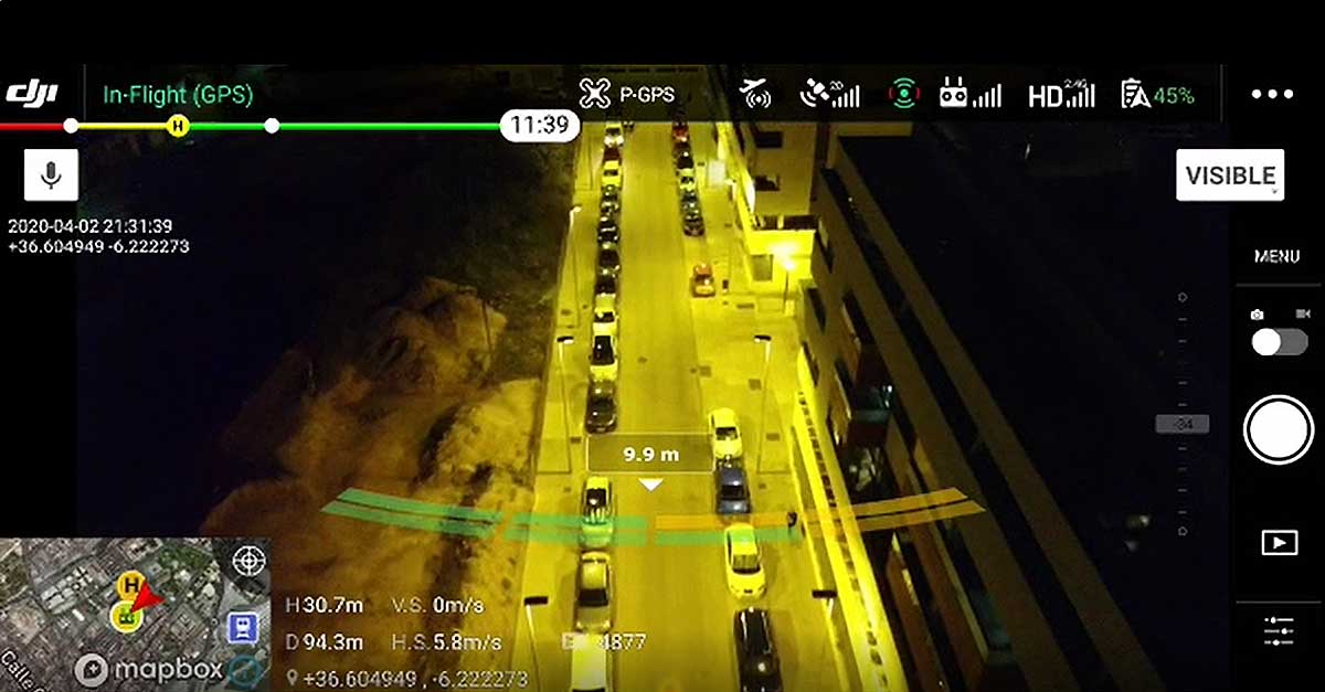 La Policía Local de El Puerto utiliza un dron para patrullar calles y playas