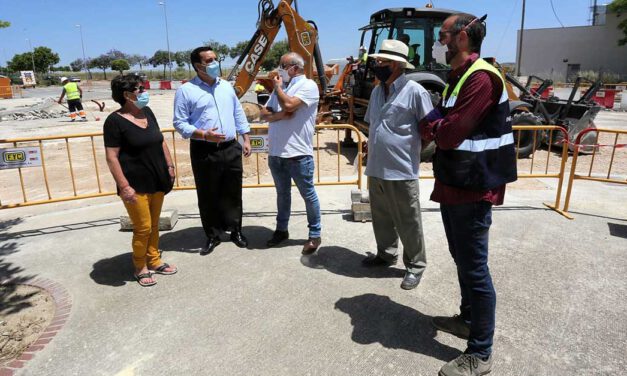 Las obras de construcción de la glorieta de Las Nieves se encuentran al 50% de ejecución