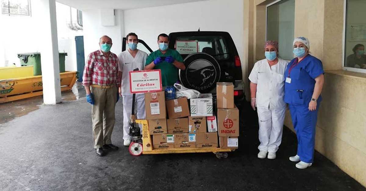 El personal del Hospital Santa María dona 500 kilos de alimentos, "gracias El Puerto"