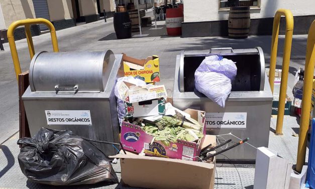 El PSOE denuncia la acumulación de suciedad y basura en los contenedores
