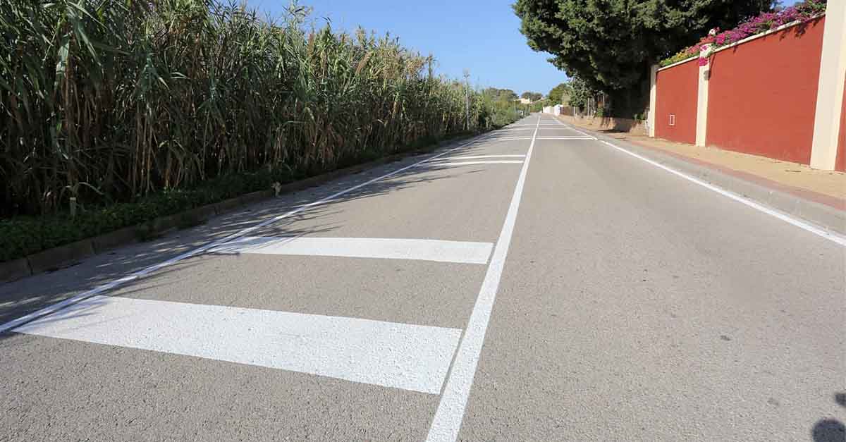 Pintado de la Hijuela del Tío Gilito para mejorar la seguridad vial