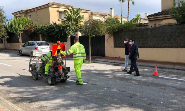 Pintada la Avenida Alcalde Eduardo Ruiz Golluri y la calle Golondrina