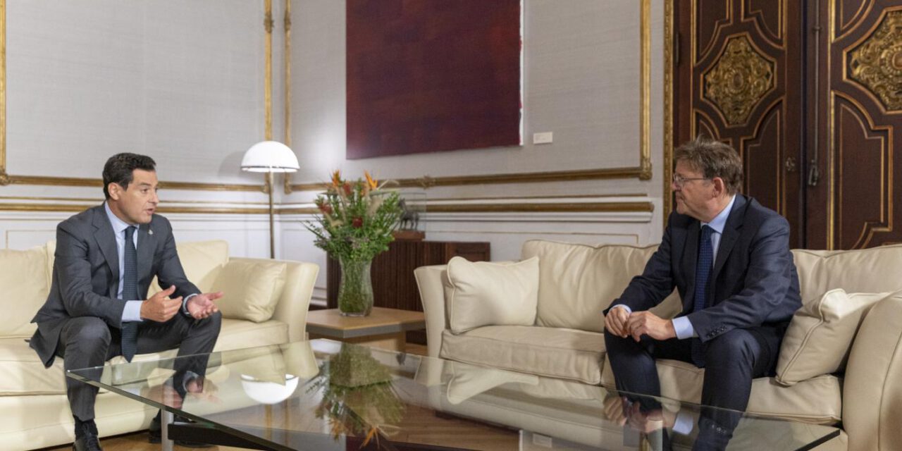 Andalucía y Valencia escenifican su "alianza": 1.700 millones en un fondo de compensación