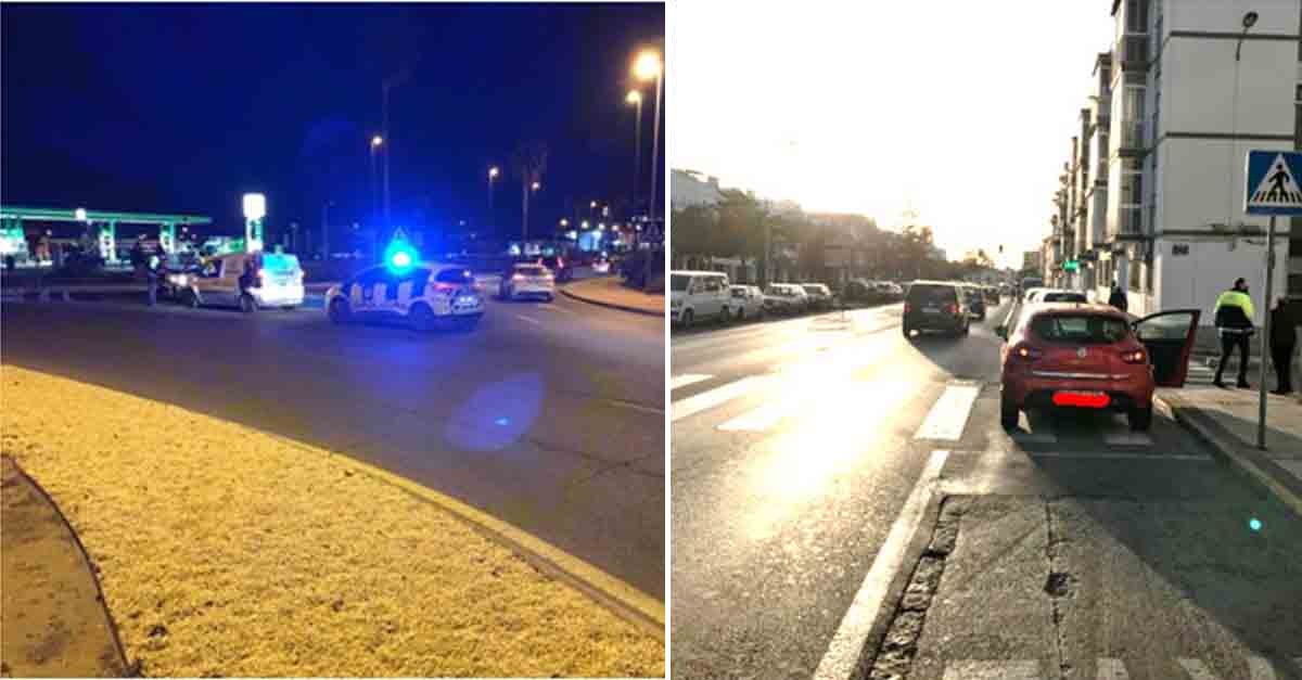 La Policía Local de El Puerto interviene en dos accidentes de tráfico con lesiones