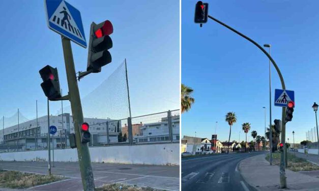 El PSOE exige el arreglo urgente del semáforo ubicado en la entrada a Los Madrileños