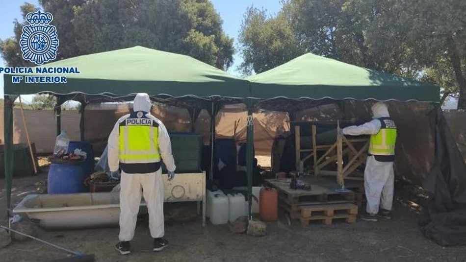 Cae el primer laboratorio de cocaína español con estructura similar a los de Sudamérica