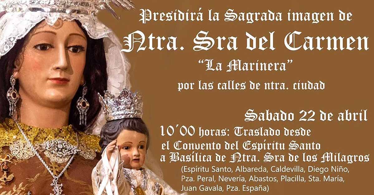 Vía Lucis con la Virgen del Carmen Marinera del Espíritu Santo, este sábado