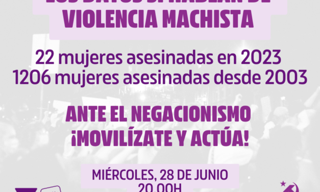 IU y PCE promueven una concentración contra la violencia machista