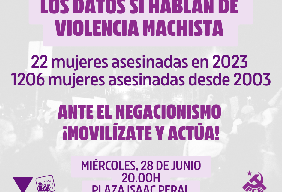 IU y PCE promueven una concentración contra la violencia machista