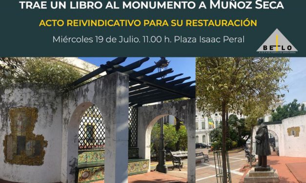 Betilo reivindica este miércoles la restauración del monumento a Pedro Muñoz Seca con un acto reivindicativo