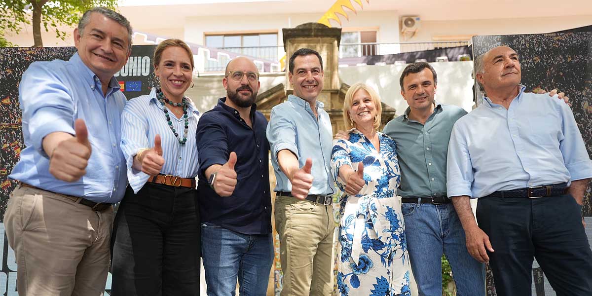 Moreno llama en El Puerto a votar el 9J porque "son nuestras elecciones. Nos jugamos el presente y el futuro de nuestros hijos"